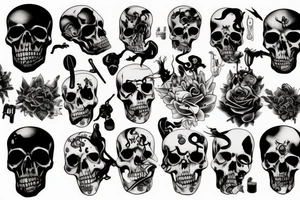 Death and destrution tattoo idea