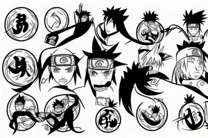 Naruto tattoo with the nine talied beast tattoo idea