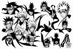 Naruto tattoo with the nine talied beast tattoo idea