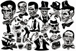mafia gangster tattoo idea