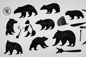 bear at the beach tattoo idea