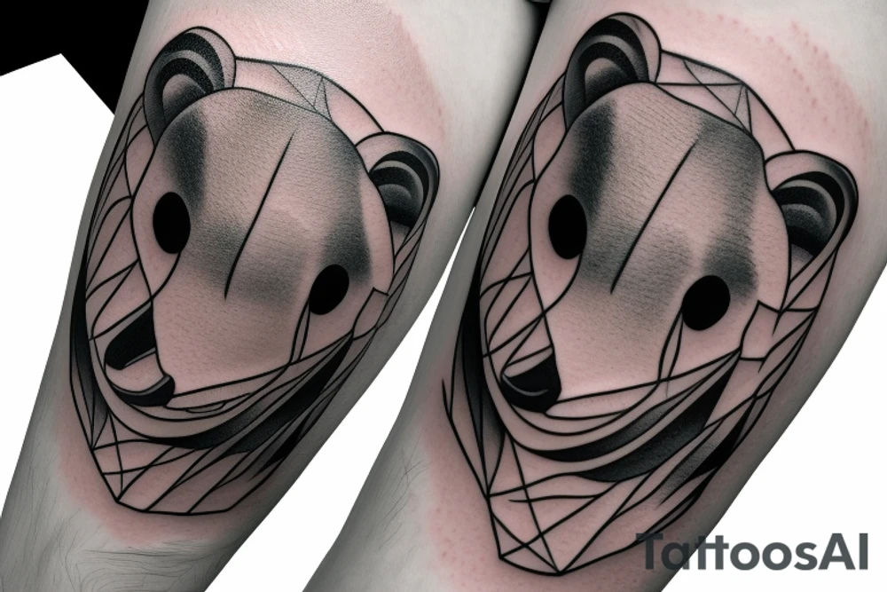 surfing bear tattoo idea