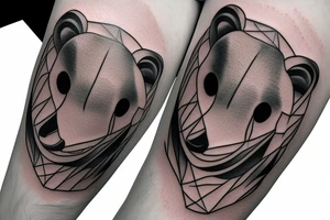 surfing bear tattoo idea