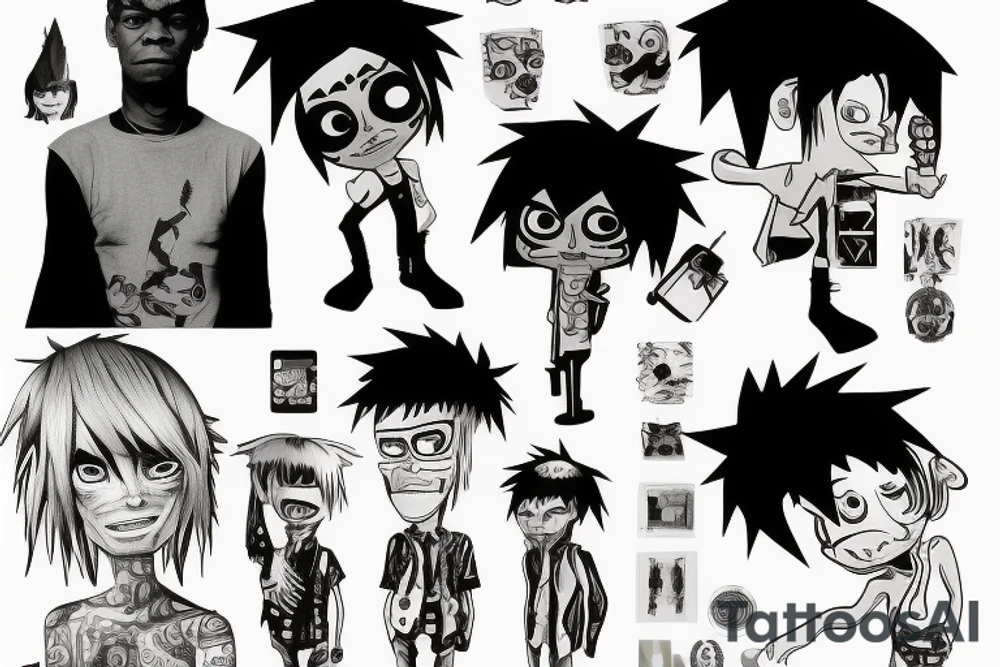 2d from gorillaz tattoo idea