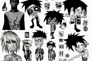 2d from gorillaz tattoo idea