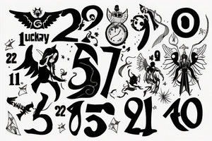About my life, birthday 10-12, lucky number 9, Aquarius, angel fighting demons in real world tattoo idea