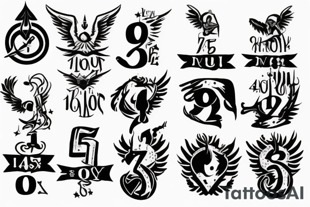 About my life, birthday 10-12, lucky number 9, Aquarius, angel fighting demons in real world tattoo idea