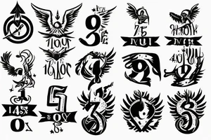 About my life, birthday 10-12, lucky number 9, Aquarius, angel fighting demons in real world tattoo idea