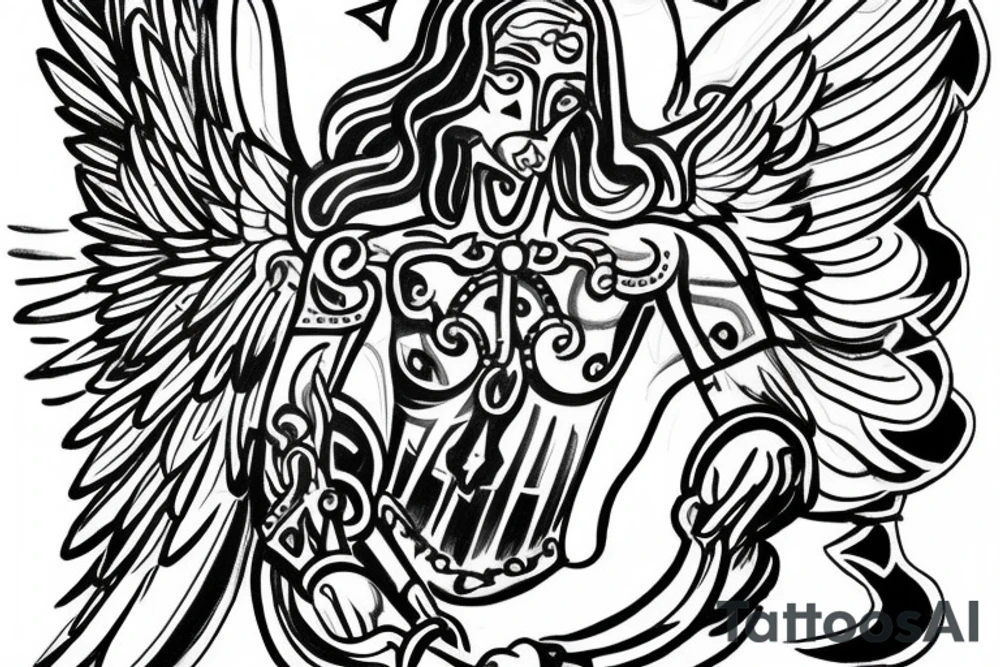 archangel michael tattoo idea