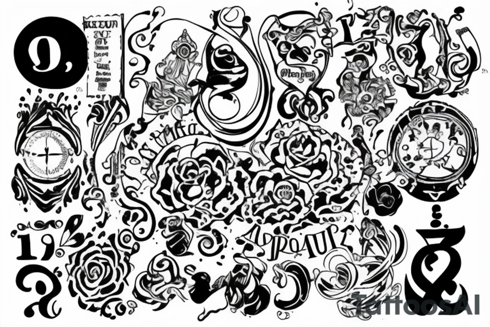 About my life, birthday October 12, 1994, luck 9, Aquarius, diplomatic, attracting love, power, money and wellness tattoo idea
