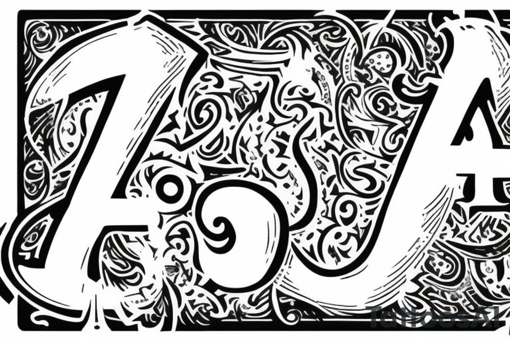 Ace of spades with the letter A in it with detailing design with an idea of success and prosperity tattoo idea
