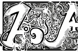 Ace of spades with the letter A in it with detailing design with an idea of success and prosperity tattoo idea