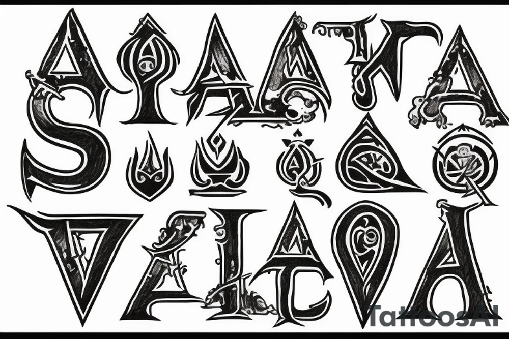 Ace of spades with the letter A in it tattoo idea