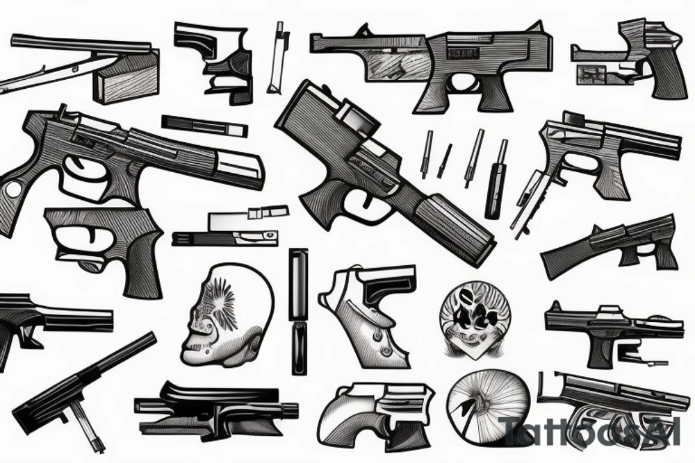A gun tattoo idea