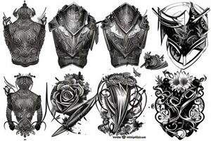 Shoulder armor tattoo idea