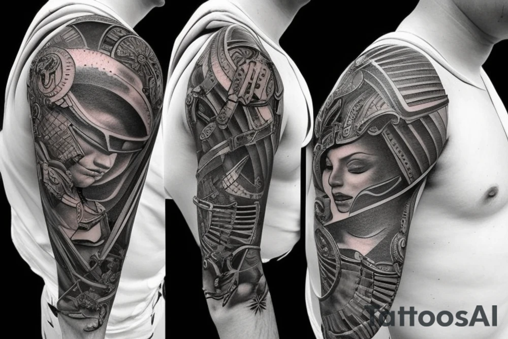Shoulder armor tattoo idea