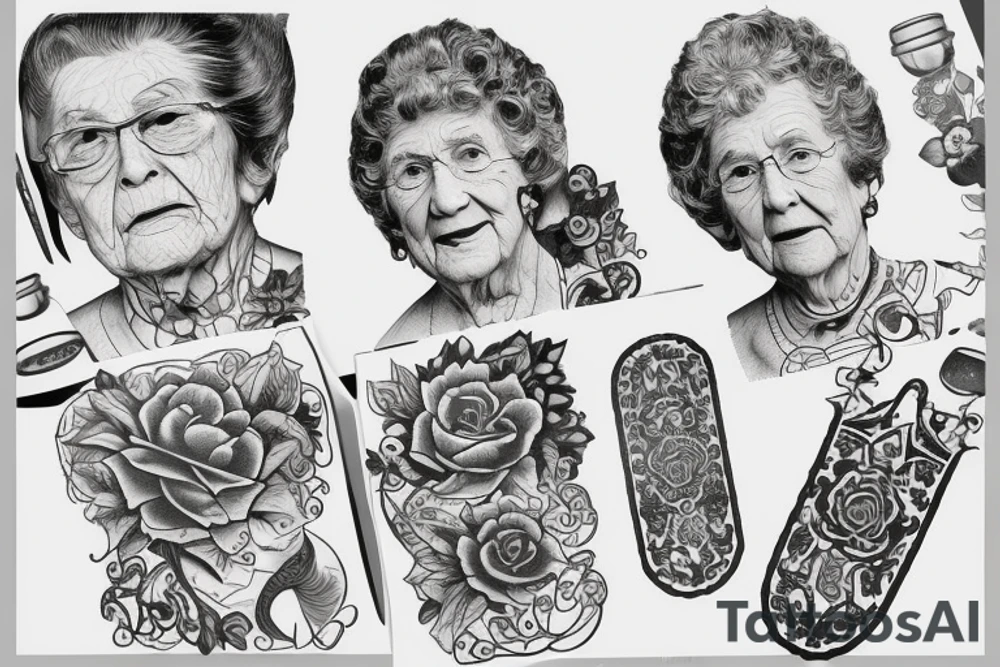 Remembering my grandma and my heritage in england tattoo idea