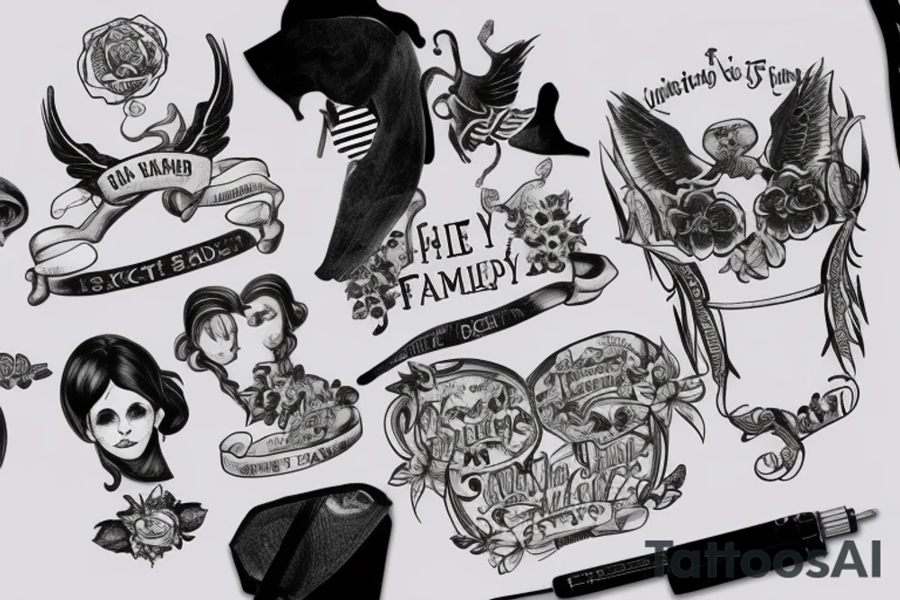 Family travelled from england to the united states tattoo idea