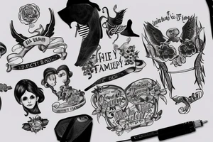 Family travelled from england to the united states tattoo idea