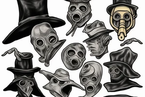 plague doctor mask tattoo idea