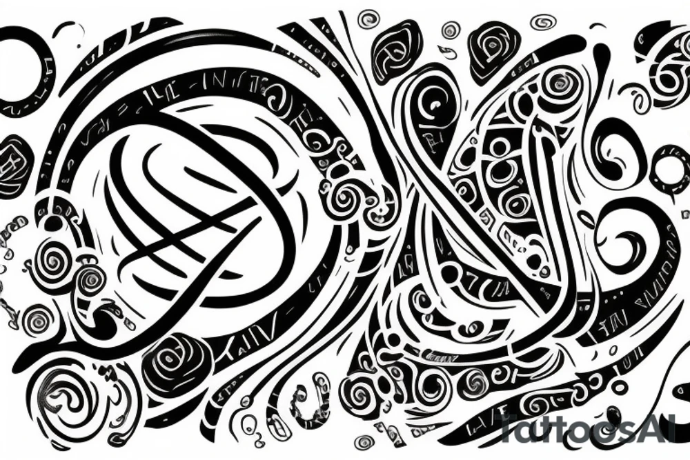 Infinity symbol with dad text tattoo idea