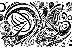 Infinity symbol with dad text tattoo idea