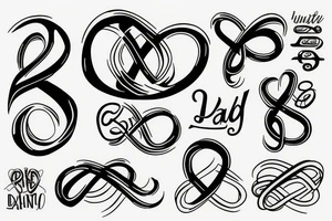 Infinity symbol with dad text tattoo idea