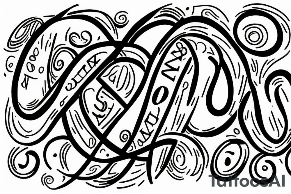 Infinity symbol with dad text with date 11-1-20 tattoo idea