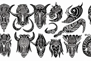 Saggitarius capricorn taurus tattoo idea