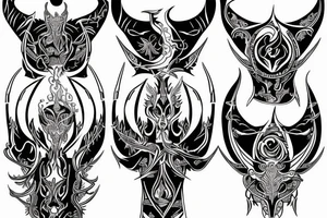Saggitarius capricorn taurus full back tattoo idea