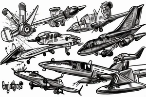 best friends who like aviation tattoo idea