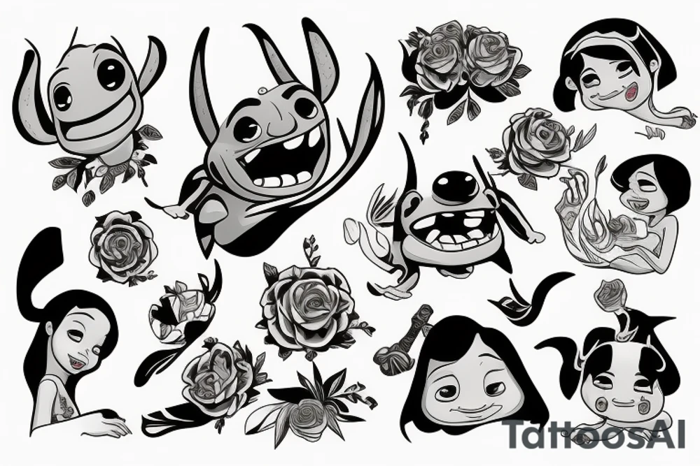 Lilo and stitch tattoo idea