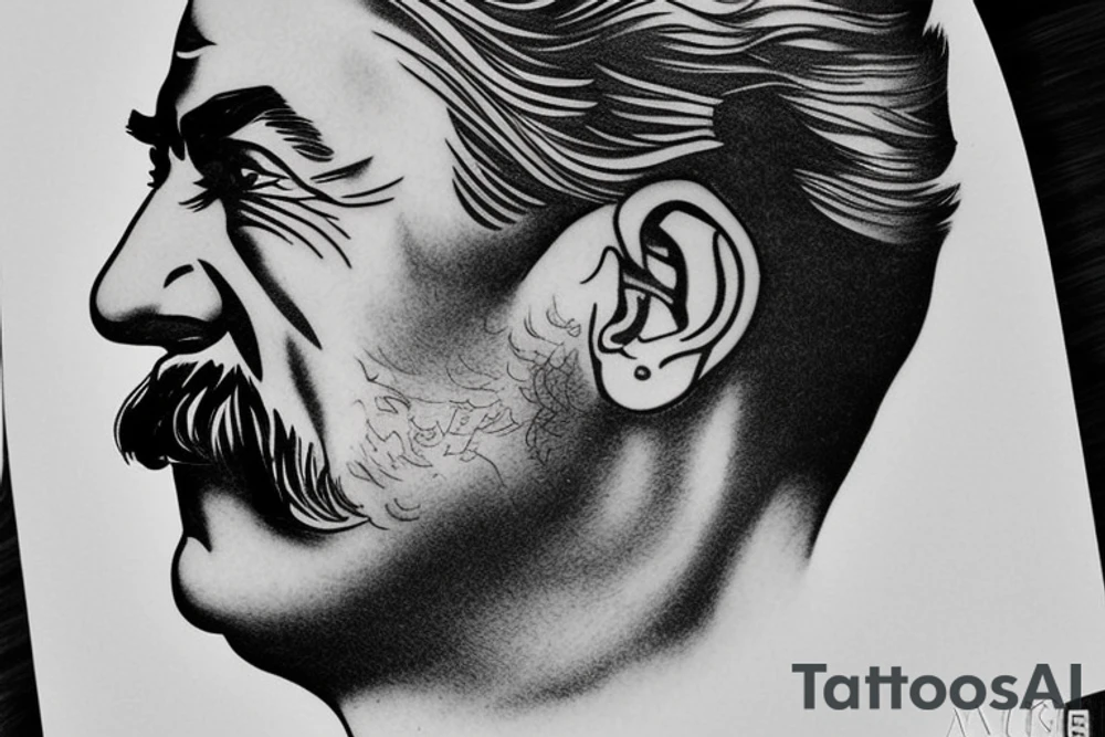 Stalin profile tattoo idea