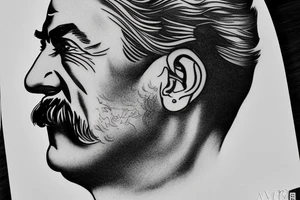 Stalin profile tattoo idea