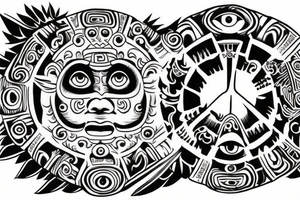 Chest peace one eyeball and for the pupil put the Mayan calendar tattoo idea
