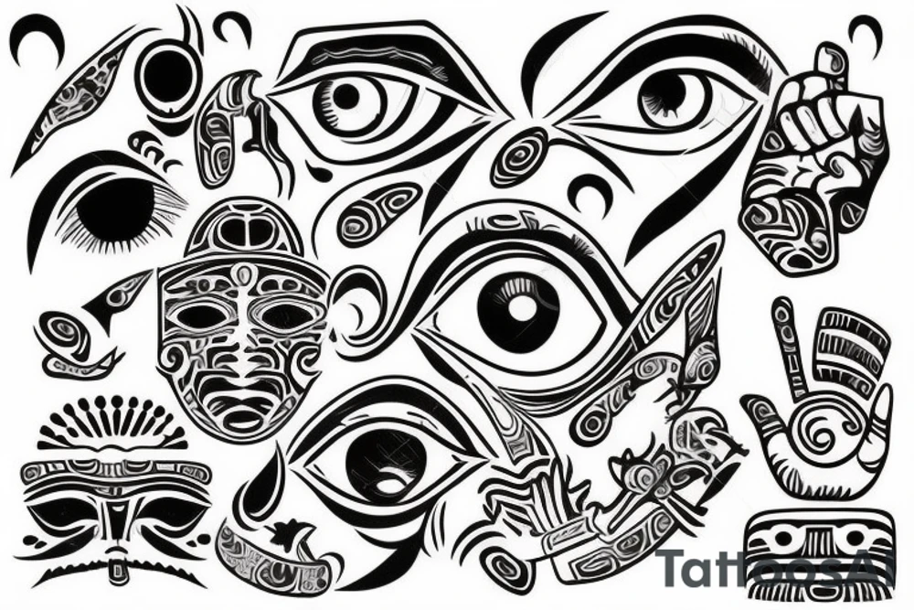 Chest peace one eyeball and for the pupil put the Mayan calendar tattoo idea