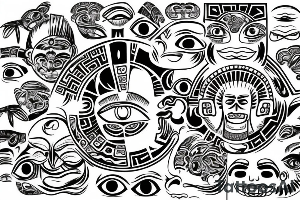 Chest peace one eyeball and for the pupil put the Mayan calendar tattoo idea