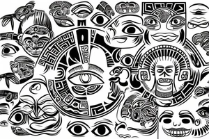 Chest peace one eyeball and for the pupil put the Mayan calendar tattoo idea
