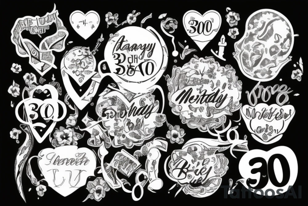 A memorial for 30th birthday tattoo idea