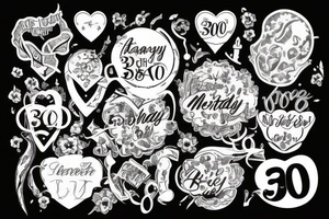A memorial for 30th birthday tattoo idea