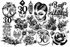 A memorial for 30th birthday tattoo idea