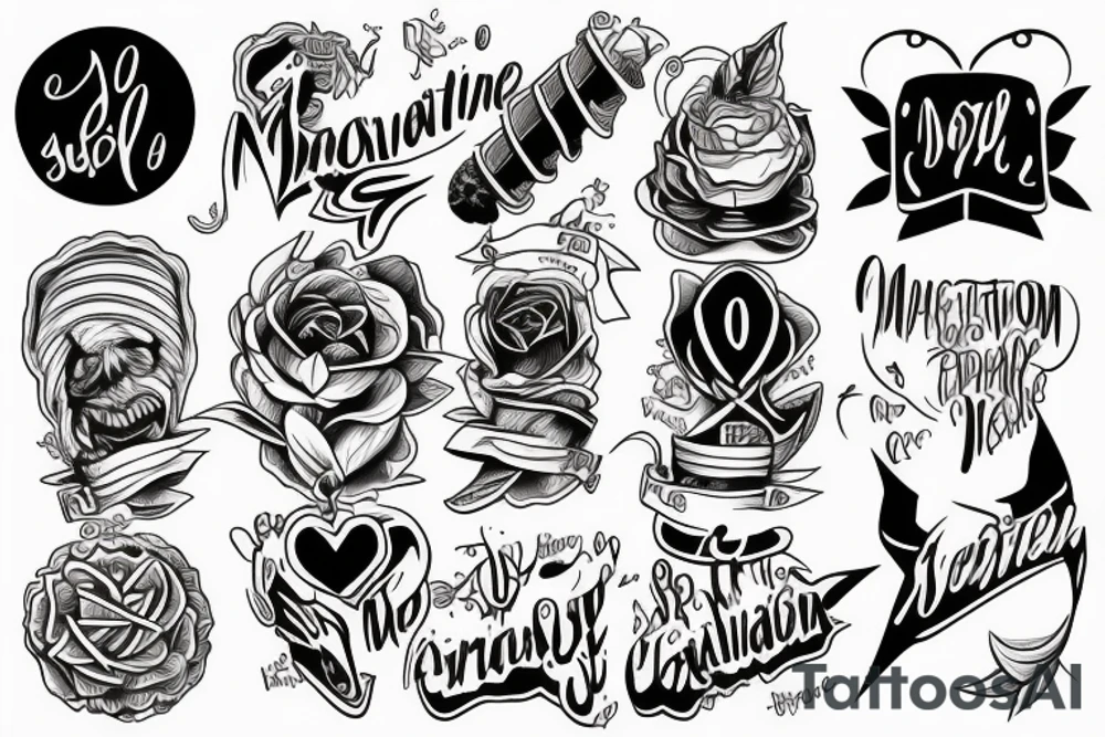 motivation line tattoo idea