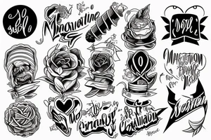 motivation line tattoo idea