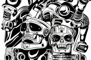 A terminator robot . tattoo idea
