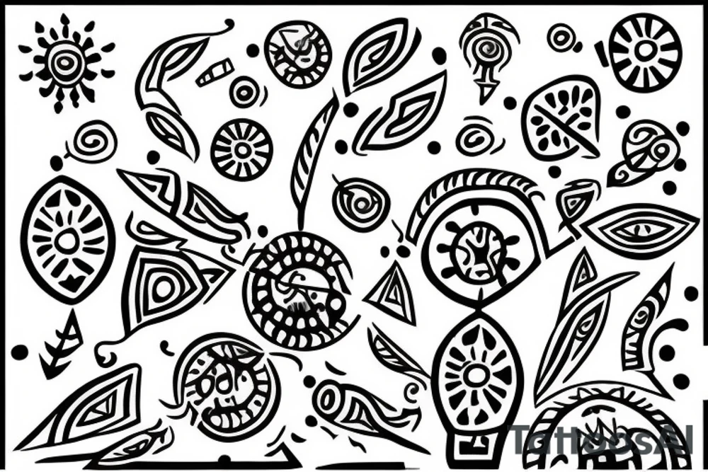 Line Tattoo which is very tiny representing mom dad and brother in warli format including my fiancé joining my life tattoo idea