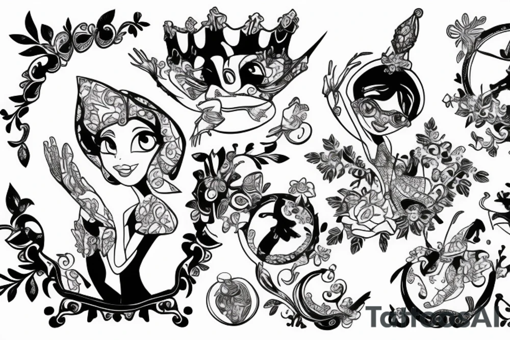 Princess and the frog tattoo idea