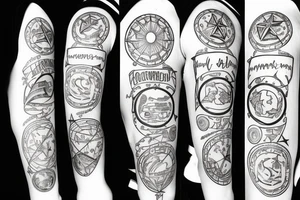 To the stars and back and three times around the world tattoo idea
