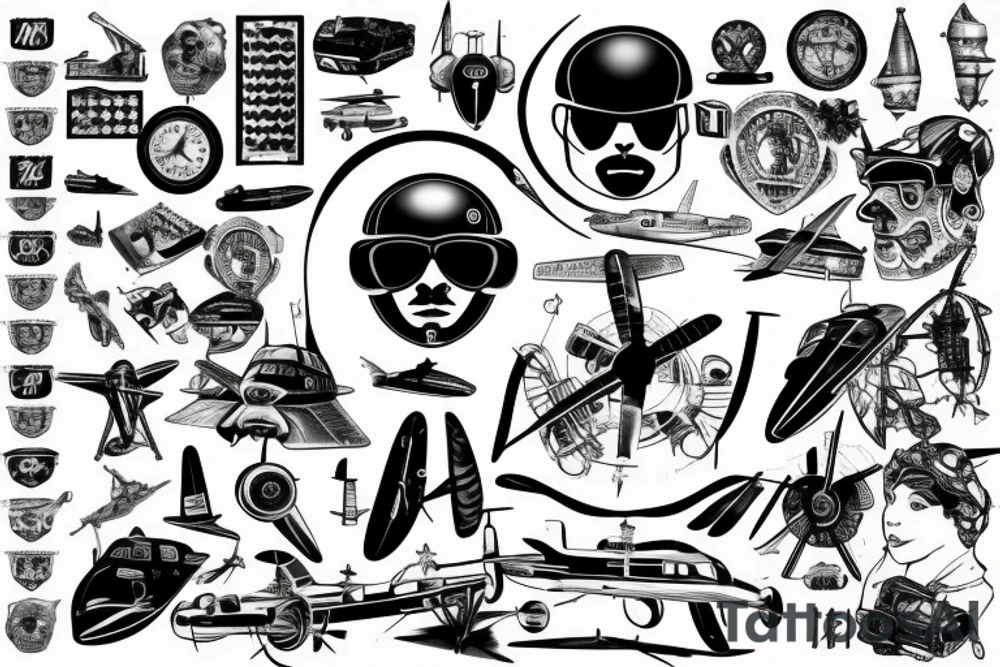 moh, ID&T, HEMKADE 48, FOKKER, Aviation tattoo idea