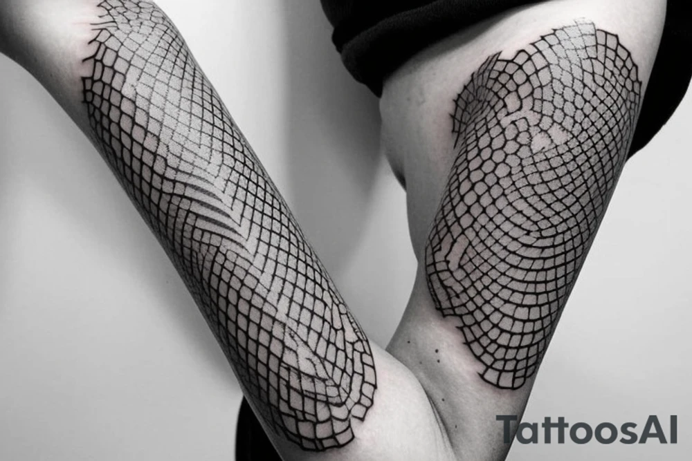 Snake minimal design on forearm tattoo idea