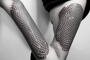Snake minimal design on forearm tattoo idea